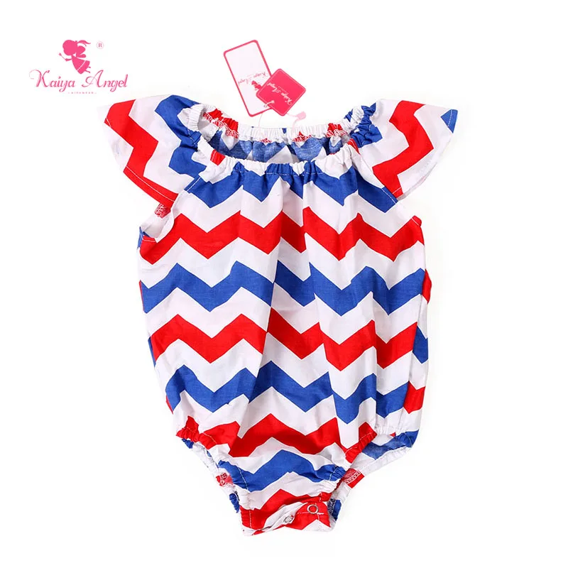 kaiya angelo 1 pz luglio tuta chevron costume da bagno us patriottico vestiti neonata di estate