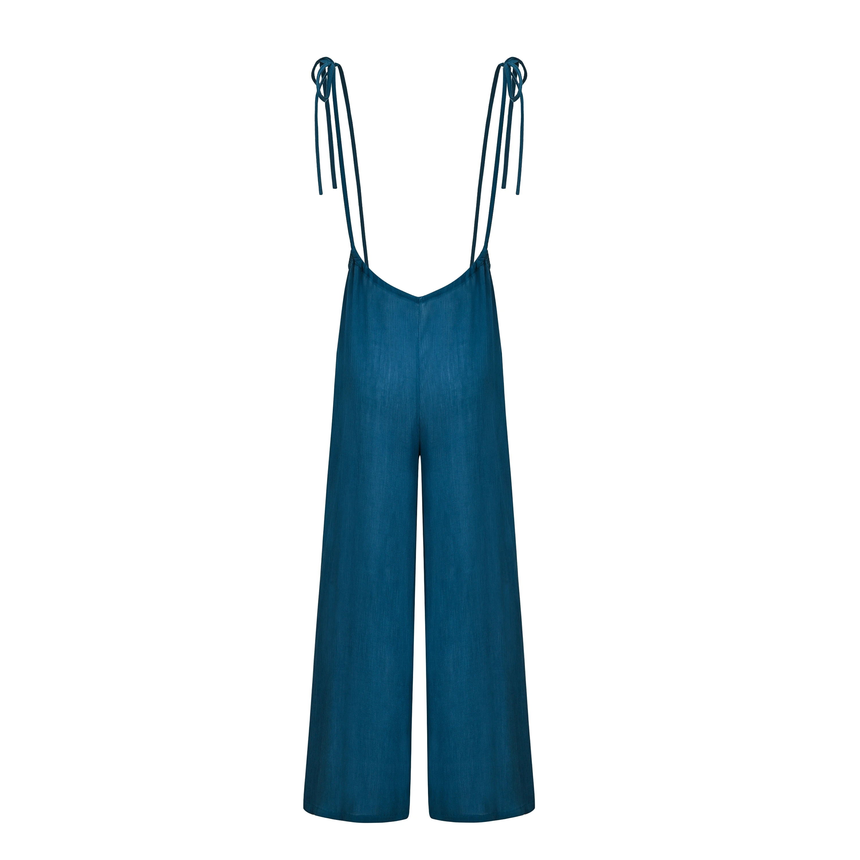 2019 New Women's Retro Solid Color Wide-leg Pants Strap Suspender Jumpsuit 2019 New Women's Retro Solid Color Wide-leg Pants Strap Suspender Jumpsuit