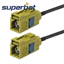 Superbat радио с IF кабель Fakra "K" Джек Женский прямой к Fakra Джек Женский прямой косичка кабель RG174 15 см