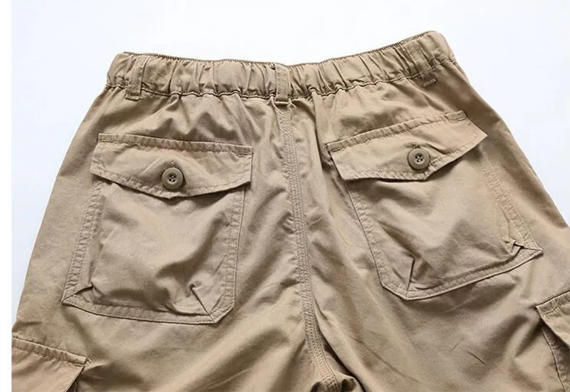 Новые летние мужские шорты из хлопка длиной 3/4, повседневные мужские пляжные брюки больших размеров