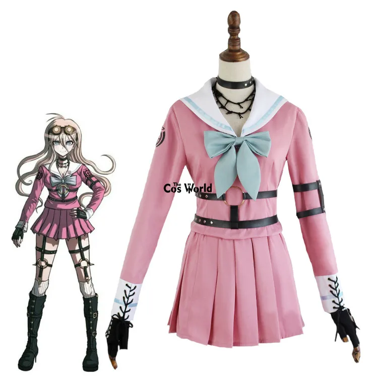 Danganronpa V3: Killing Harmony Iruma Miu моряк костюм Школьная Форма Топы юбка наряд игры костюмы для косплея - Цвет: Costumes