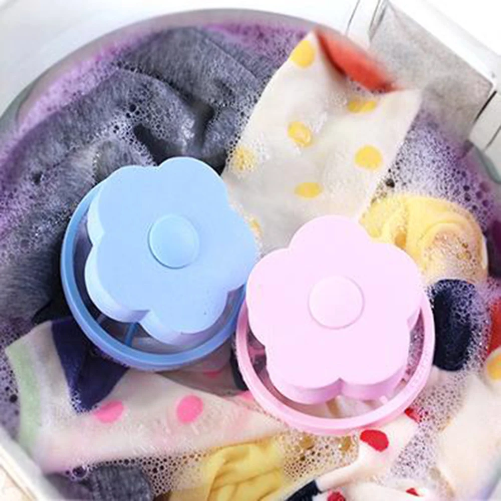 

Mesh Filter Bag Laundry Ball Flower Shape cute Style Washing Machine Filtration Hair Removal Device House Cleaning Tools