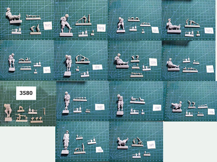В разобранном виде 1/35 американский человек на Шермане(без Майки 14 фигурок) каучуковая фигурка Неокрашенная модель комплект