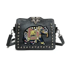 Новая модная женская сумка из искусственной кожи, сумка с изображением слона, женская маленькая сумка через плечо, женские дизайнерские сумки на плечо для девушек