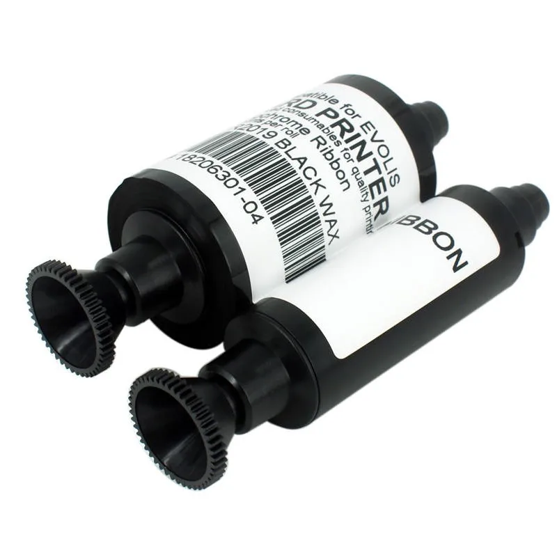 

Evolis R2019 BLACK Compatible Ribbon 1000 prints/roll Compatible for Pebble, Dualys, and Securion Printers