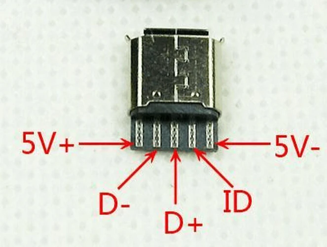 10 комплектов в партии DIY Micro USB 2,0 типа B гнездовой 5 Pin спаяное гнездо Тип кабеля Ассамблея разъем адаптера пластиковый корпус