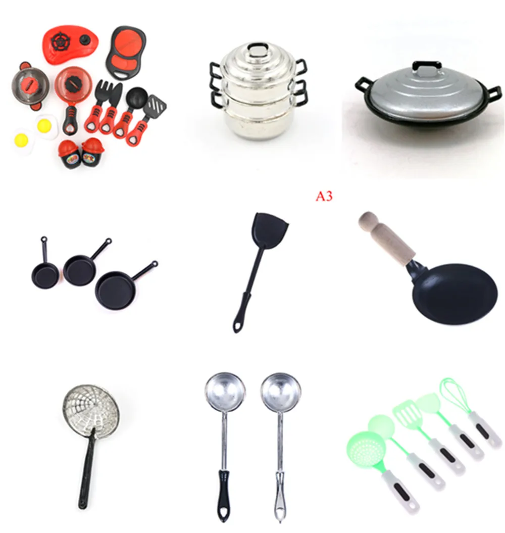 

Doll Accessories DIY Play House Mini Simulation Tableware Dolls Kitchen Furniture Toy Puzzle Creative Toys Xmas Gift