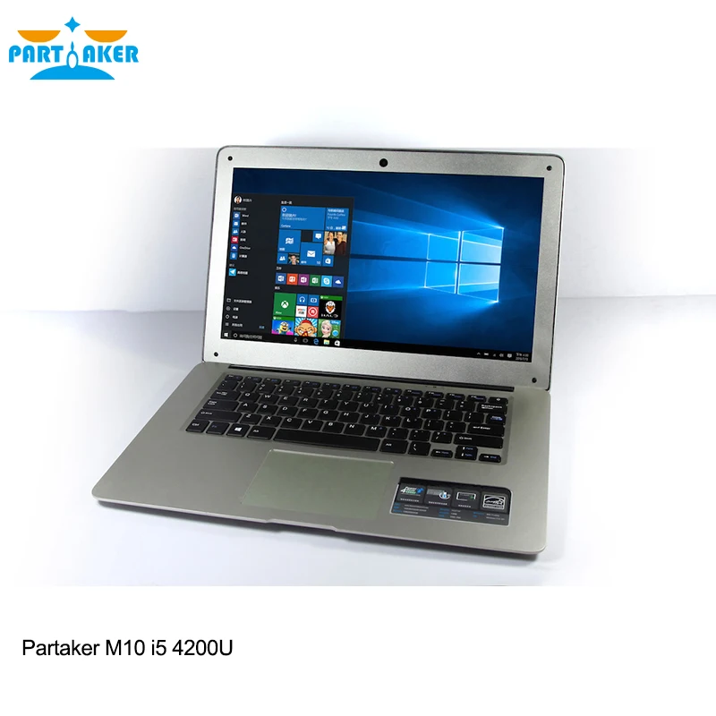 Partaker M10 i5 Computers Laptops Notebook Computer With core i5 14.1 Inch Intel Core I5 4200U 8000mah Battery4G RAM 128G SSD
