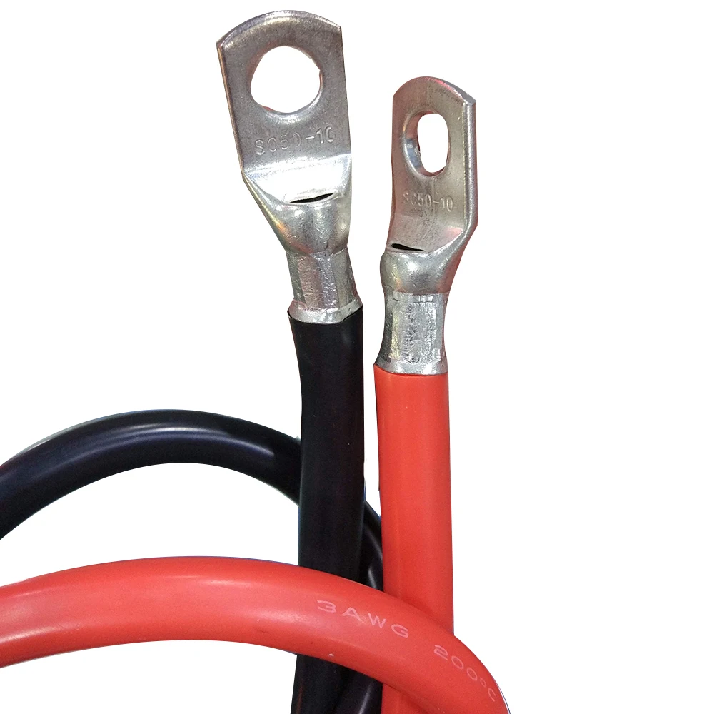 Car Inverter Wire Car Battery Extension Cable 4AWG Power Cord Connection Cable High Power Wire Sili