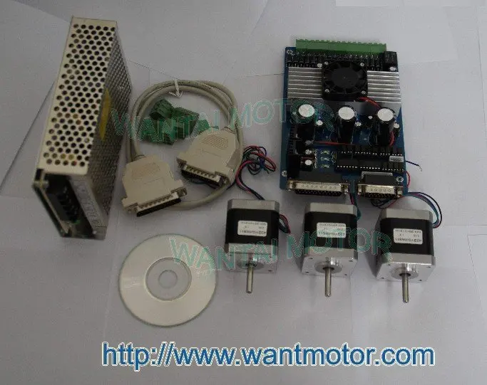 

3Axis Nema 17 Stepper Motor 70OZ-IN& Power CNC Cut Mill