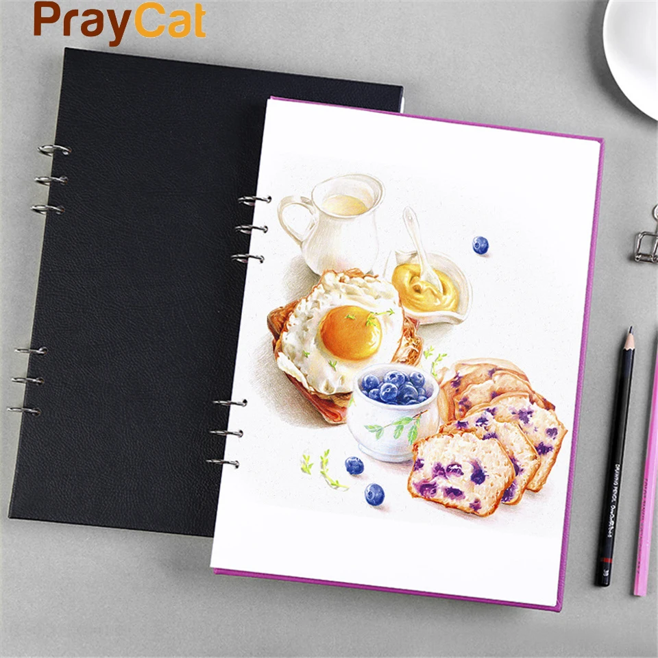 A4 Sketchbook Diary Spiral Drawing Paper Marker Pad Graffiti Skech Book