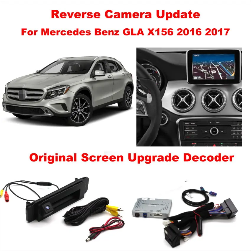 Liislee For Mercedes Benz GLA X156 2016 2017 Original Screen Update System  Reverse Track Image + Rear Camera  Digital Decoder car