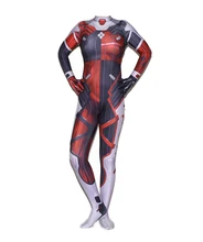 Cosplay Anime Gioco D. VA Pagliaccio Harley Quinn Costume di Halloween Tute e Tute da Palestra Zentai Catsuit