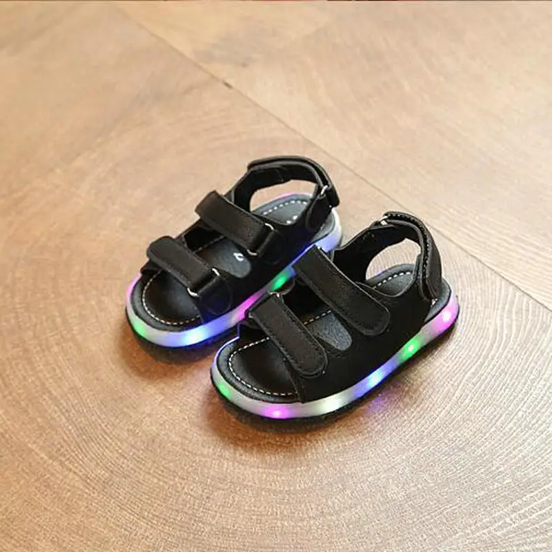 Boys Sandals With Light New Summer Soft Led Baby Girls Shoes Kids