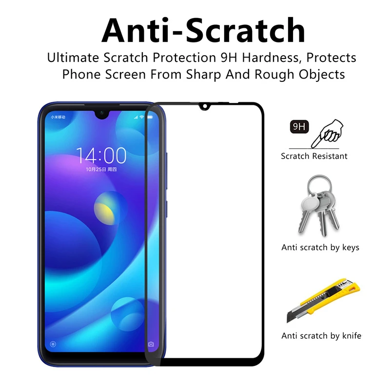 Защитное стекло Wolfrule для Xiaomi Mi Play закаленное защита экрана 5 84 дюйма полностью