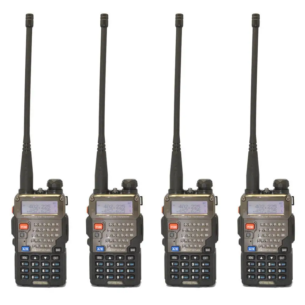 4-набор Baofeng uv-5re + plus Dual Band U/V 2-способ Радио 136-174/ 400-520 мГц радиостанции Бесплатная DHL FEDEX
