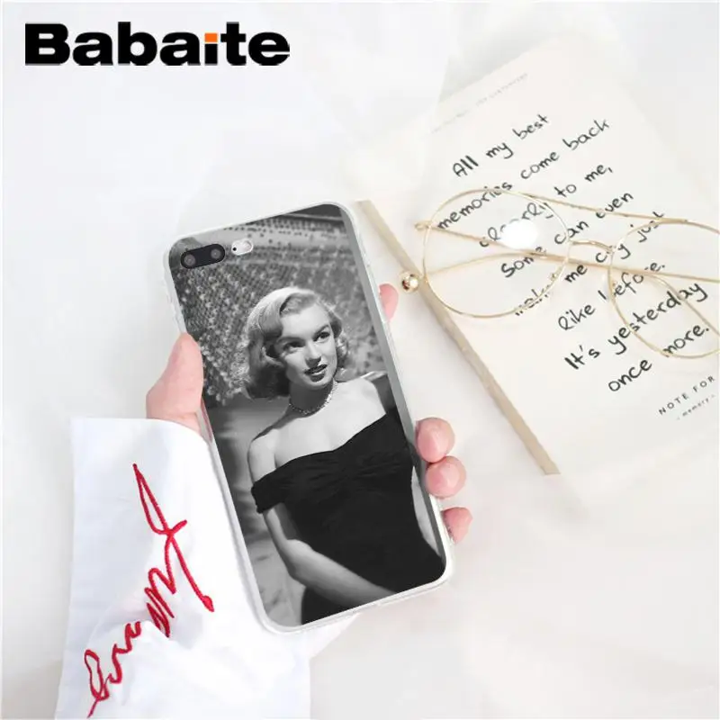 Babaite marylin monroe, TPU, аксессуары для телефонов, чехол, оболочка для iPhone 8, 7, 6, 6S Plus, X, XS MAX, 5, 5S, SE, XR, 10, чехол - Цвет: A12