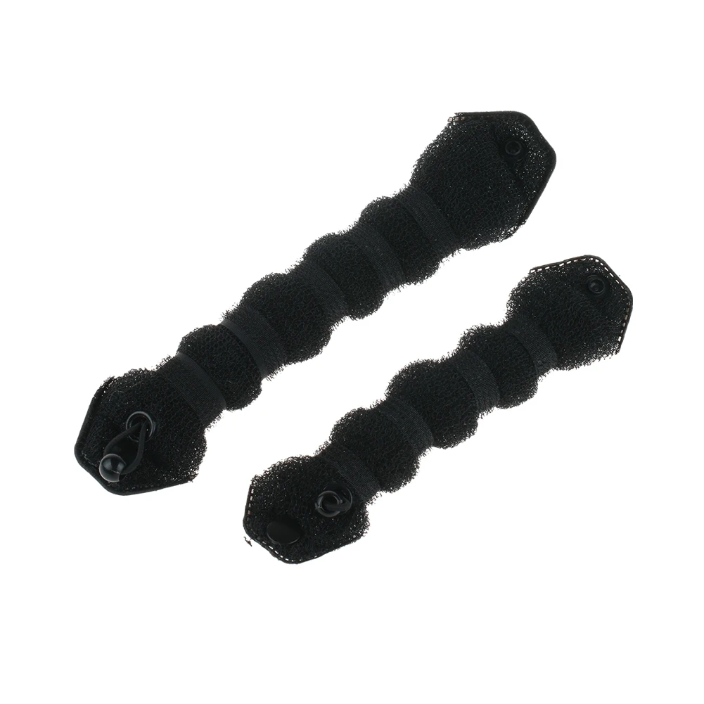 

2Pcs Magic Bun Maker Sponge Bun Shaper Donut Hair Bun Maker Elastic Hair Bands Hair Accessories For Woman Girls - Black Black