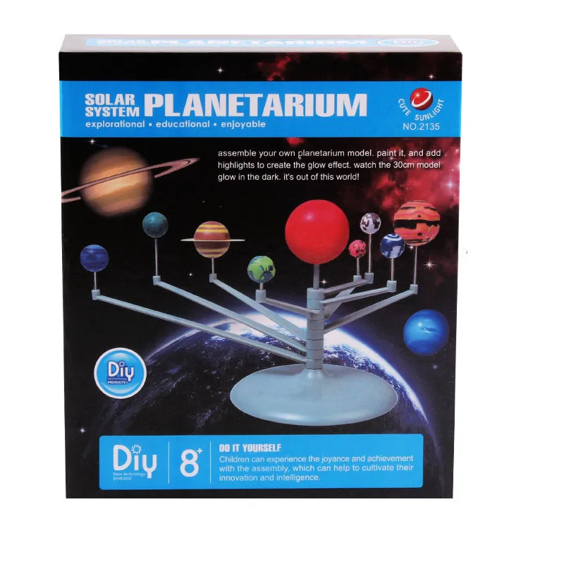 

Hot DIY The Solar System Nine planets Planetarium Model Kit Science Astronomy Project Early Education For Child TOY016