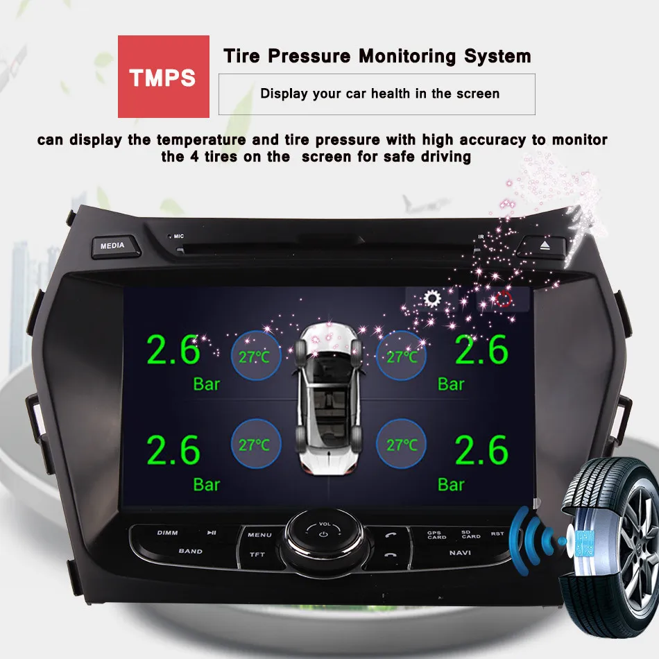 Discount 1024*600 4G+64G android 9.0 car dvd player for Hyundai Santa FE IX45 2013 2014 stereo car radio gps navigation Head unit 4G/WIFI 4