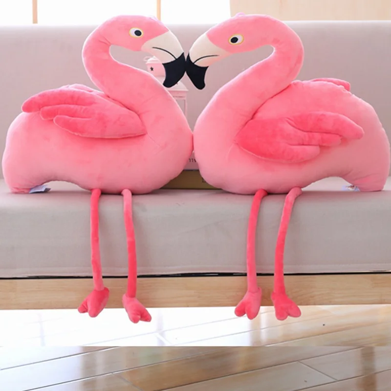

3D Flamingo dolls Soft pillow plush Toy Funny Cushion Sofa Decor hugging baby's gift Handmade Ins Hot photography Props