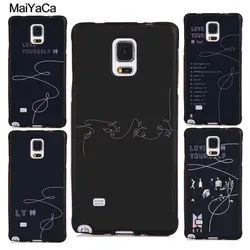 MaiYaCa BTS Bangtan мальчики любят себя мягкие резиновые телефон чехлы для samsung Galaxy S5 S6 S7 край S8 S9 плюс примечание 4 5 8 задняя крышка