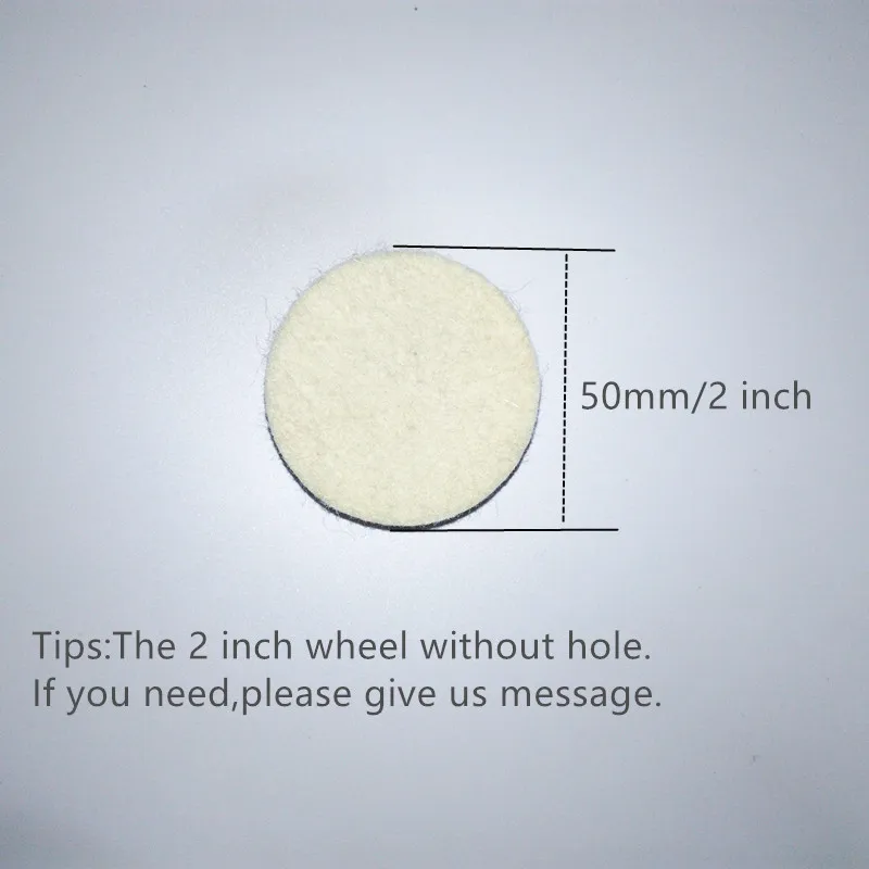 2 шт. полировка колеса шерсть фетр полировка нефрита металлическая зеркальная поверхность отделка скамейка шлифовальный инструмент - Цвет: 2 inch 2pc