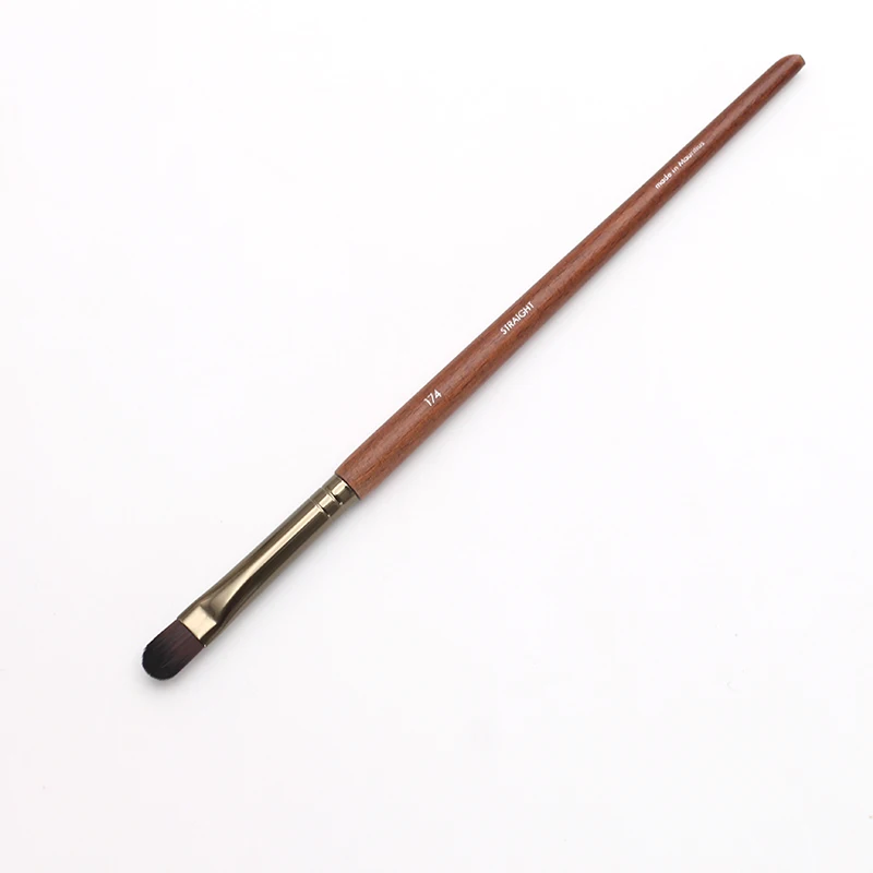 Профессиональный макияж художника длинная ручка деревянная классическая прямая весла 174 Маленькая плоская прецизионная кисть для консилера