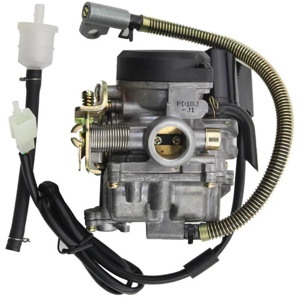 

GOOFIT PD18J Carburetor 18mm carb with Acceleration Pump for GY6 50cc Moped ATV Go Kart N090-016