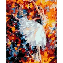 Diy Цифровая живопись маслом по номерам краска балет танцор рисунок Раскраска по номерам холст ручная роспись картина