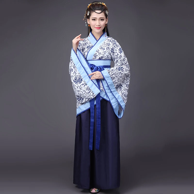 Китайский Весенний фестиваль год костюмы платья для женщин сценическая одежда народный танец халат костюм Hanfu Tang одежда с цветочным рисунком - Цвет: Color6