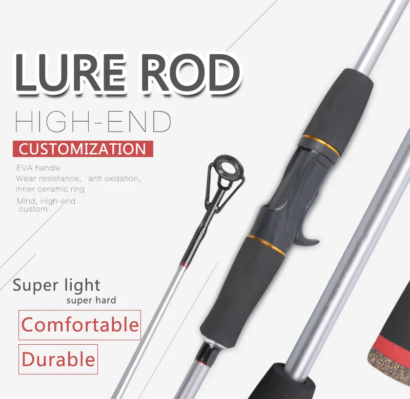 2018 New lure rod line weight6-12LB 2 tip spinning fishing rod M actions 3-21g lure weight Casting Lure Fishing Rod (3)