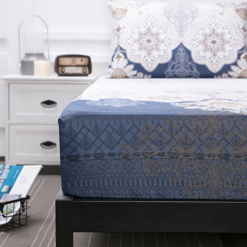  Waterproof Fitted Sheet Four Corners With Elastic Band Comfortable Breathable Mattress Cover For Be