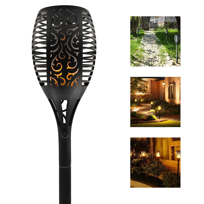 

SOCO Solar 96LEDs Flame Flickering Garden Torch Lawn Lamp Spotlights Landscape Fire Decoration Lighting Garden Landscape Lights