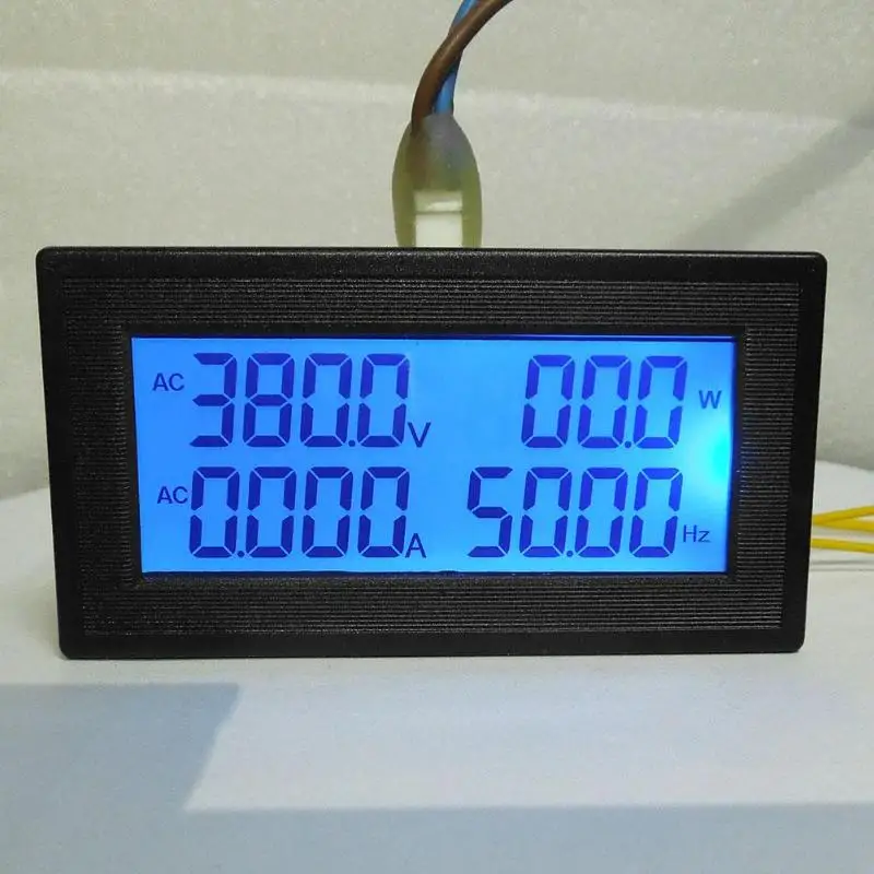 6в1 AC 60-500 V/20A Синяя подсветка lcd цифровой многофункциональный панельный метр