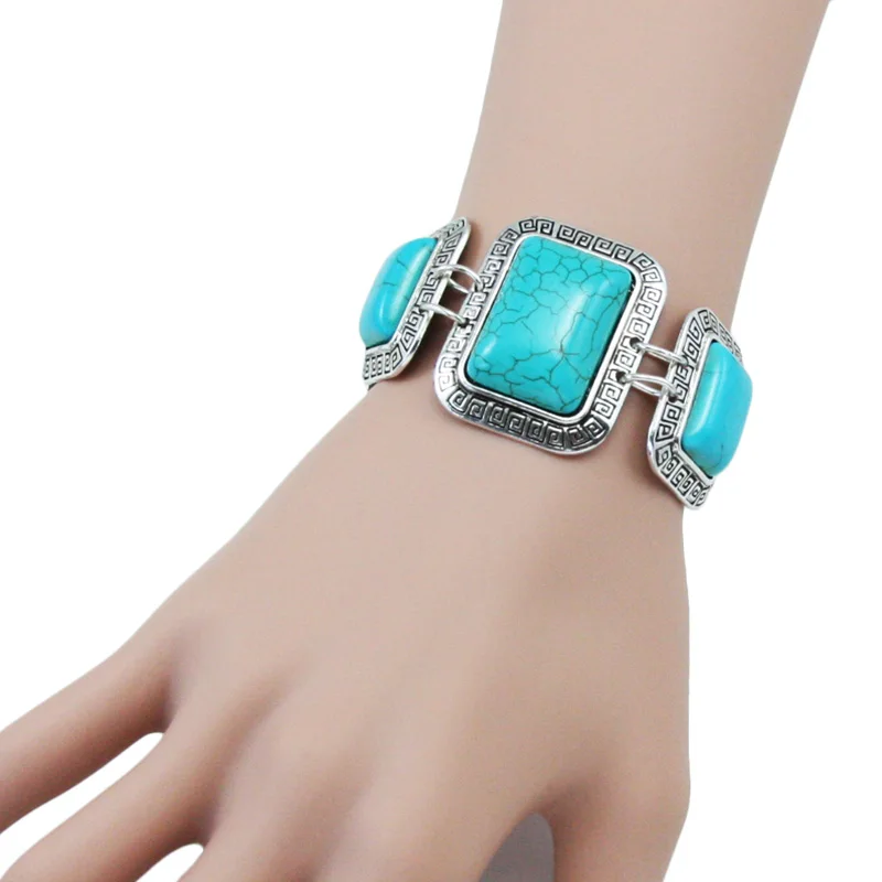 Buy Vintage Blue Stone Bracelets Women Bohemian Boho