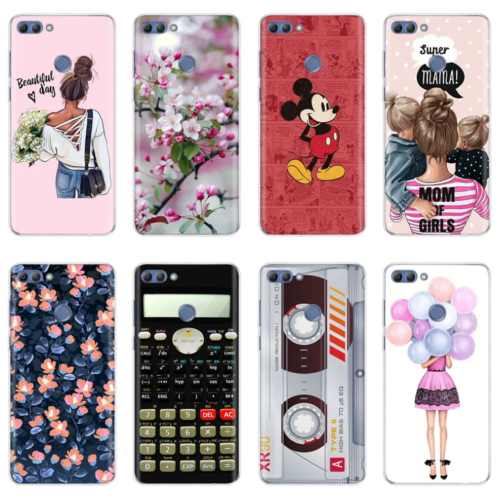 

Huawei P Smart Case TPU Soft Silicone Transparent Patterned Back Cover Phone Case For Huawei P Smart Cover FIG-LX1 P Smart Case