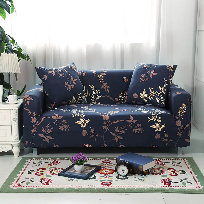 Листья спандекса чехлы для дивана эластичный протектор дивана дешевые чехлы для кресел стрейч дивана Чехлы для гостиной 1-4 местный - Цвет: Color 4