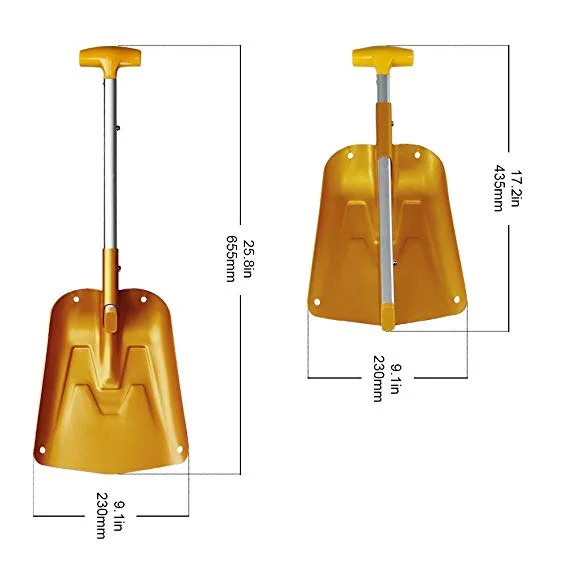 Алюминиевая садовая Складная лопата для снега, Легковесная Автомобильная лопатка для путешествий на открытом воздухе, складная ручка, щетка, инструмент для песка, пляжа, лопата, лопатка