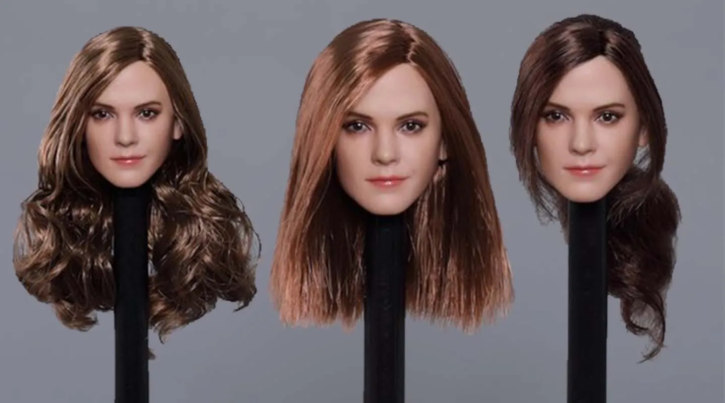 На заказ 1/6 весы Эмма Уотсон голова Sculpt W длинные локоны волосы подходят для 12
