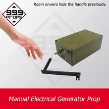 999 реквизит ручной электрический генератор реквизит настоящая спасательная комната поворот генератора для освещения лампы или открытый камеры игры
