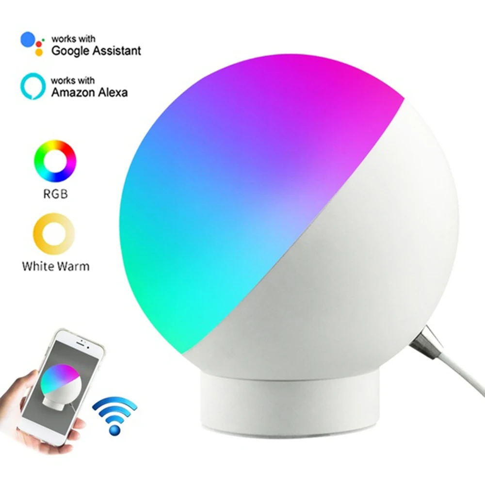 

2019 Hot Sell Smart Bulb7W Wifi Smart LED Light Bulb Works with Amazon Alexa Google Assistant table lamps