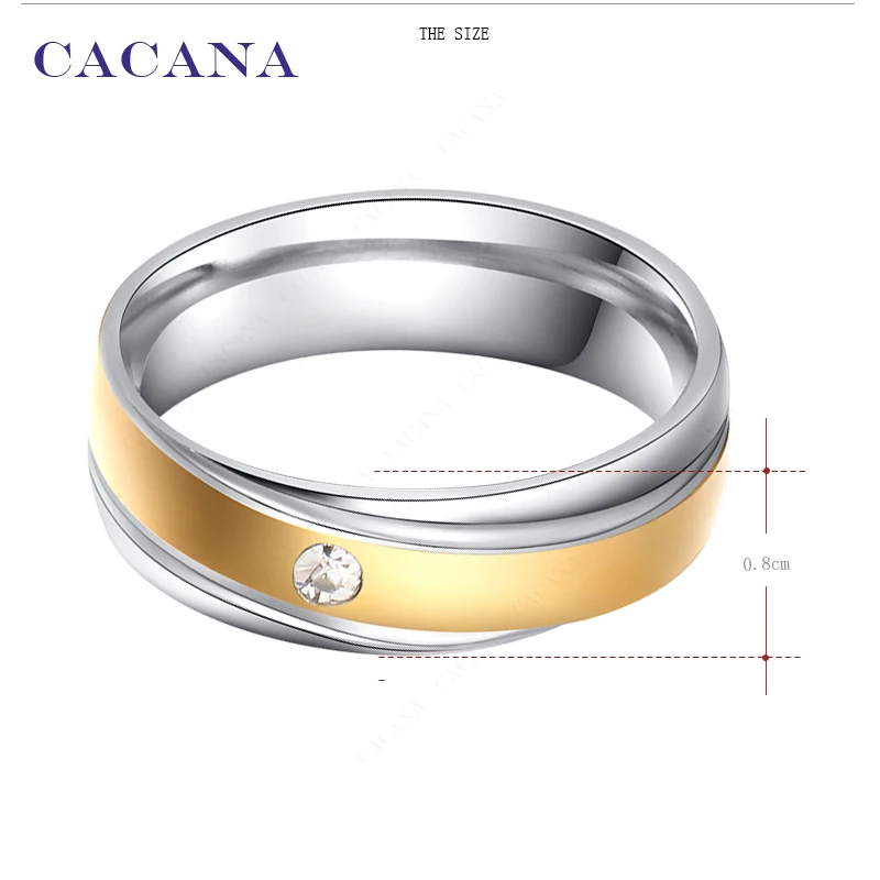CACANA Stainless Steel Rings For Women Personalized Custom Fashion Jewelry Wholesale NO.R116
