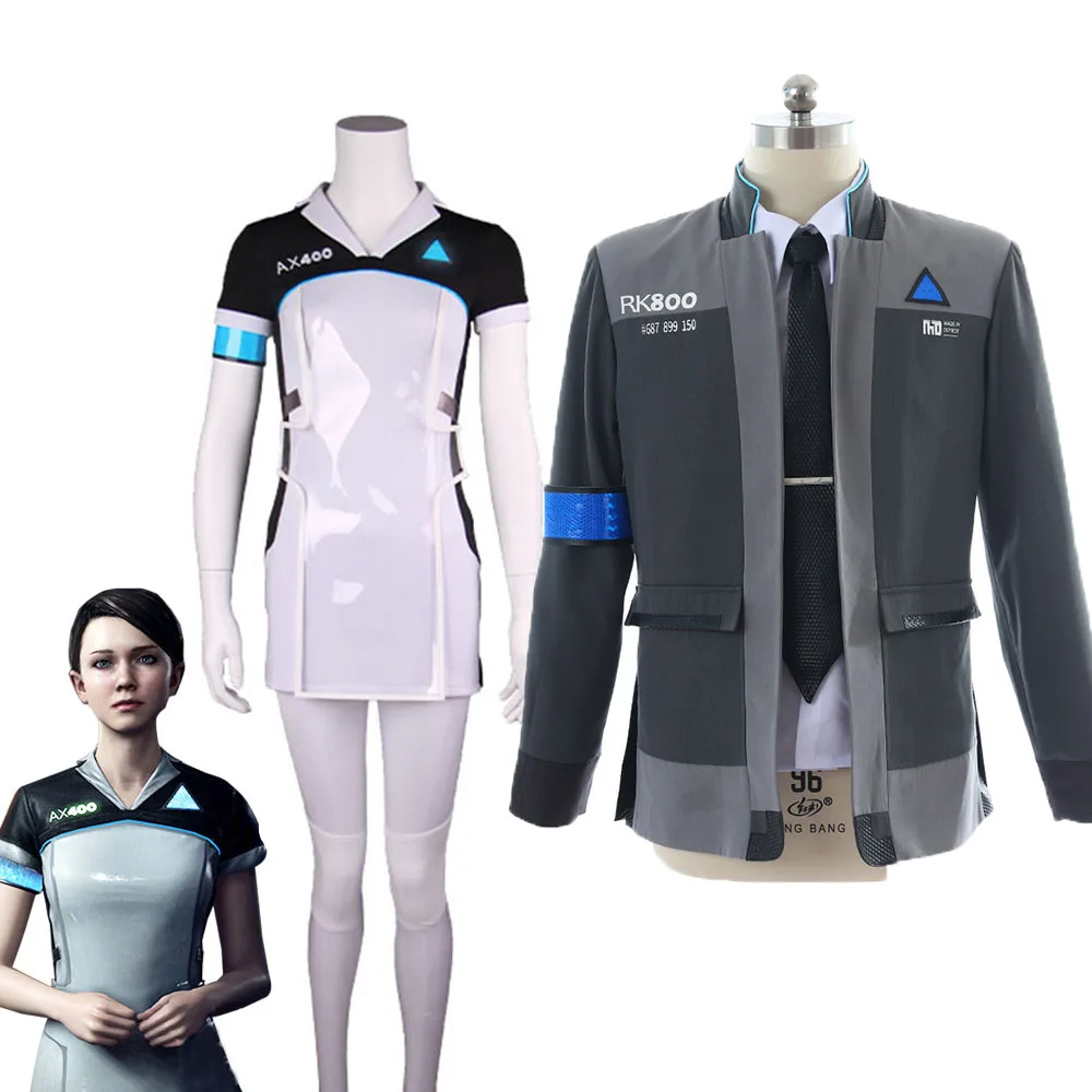

2018 New Game Detroit: Become Human Connor RK800 Agent Suit Uniform Tight Unifrom Cosplay Costume for Halloween