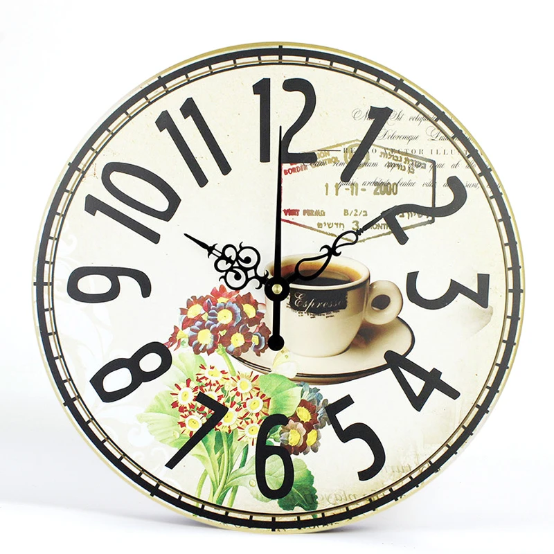 

Vintage wall clocks simple life Design Silent Home Cafe Office Wall Decor Clocks for Kitchen living room Art Large home watch