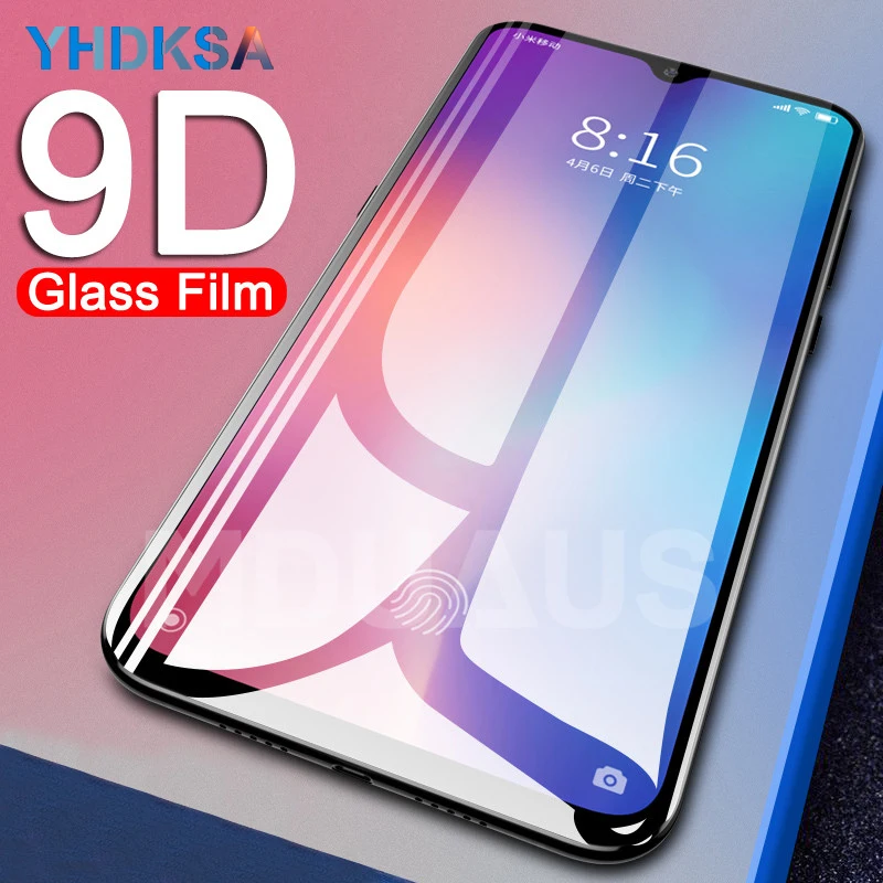 

9D Protective Glass on the For Xiaomi Mi 8 9 SE A1 A2 Lite Mi Max 3 2 Note 3 Pocophone F1 Tempered Screen Protector Glass Film
