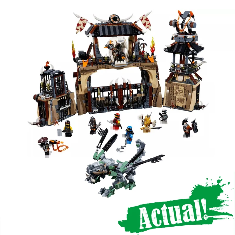 

Lepin 06082 1859pcs Ninjagoed Compatible Legoing 70655 Dragon Pit Set Buidling Blocks Bricks Assemblage Toys for children Gift