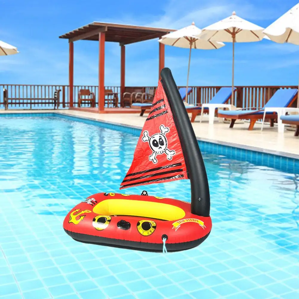 Надувной плавающий пиратский корабль, водная игрушка для детей, надувные матрасы для детей, Пляжная игрушка, плавательный круг