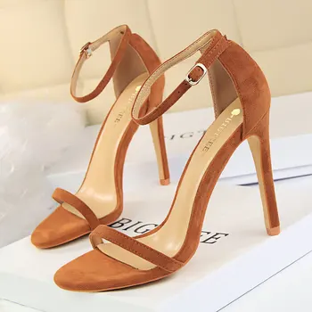 

HEE GRAND 2020 Women's High Heel Sandals Women Summer Buckle Shoes Fashion Single Band Sandals Sexy Evening Dress Shoes WXG702