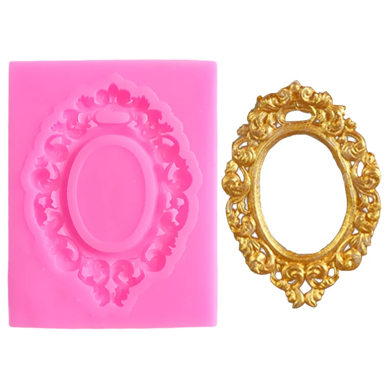 

Cube Picture Frame Silicone Cupcake Moldes De Silicone Jelly Pudding Stencils For Cakes Silicone Cake Mold Lace Fondant Mold DIY
